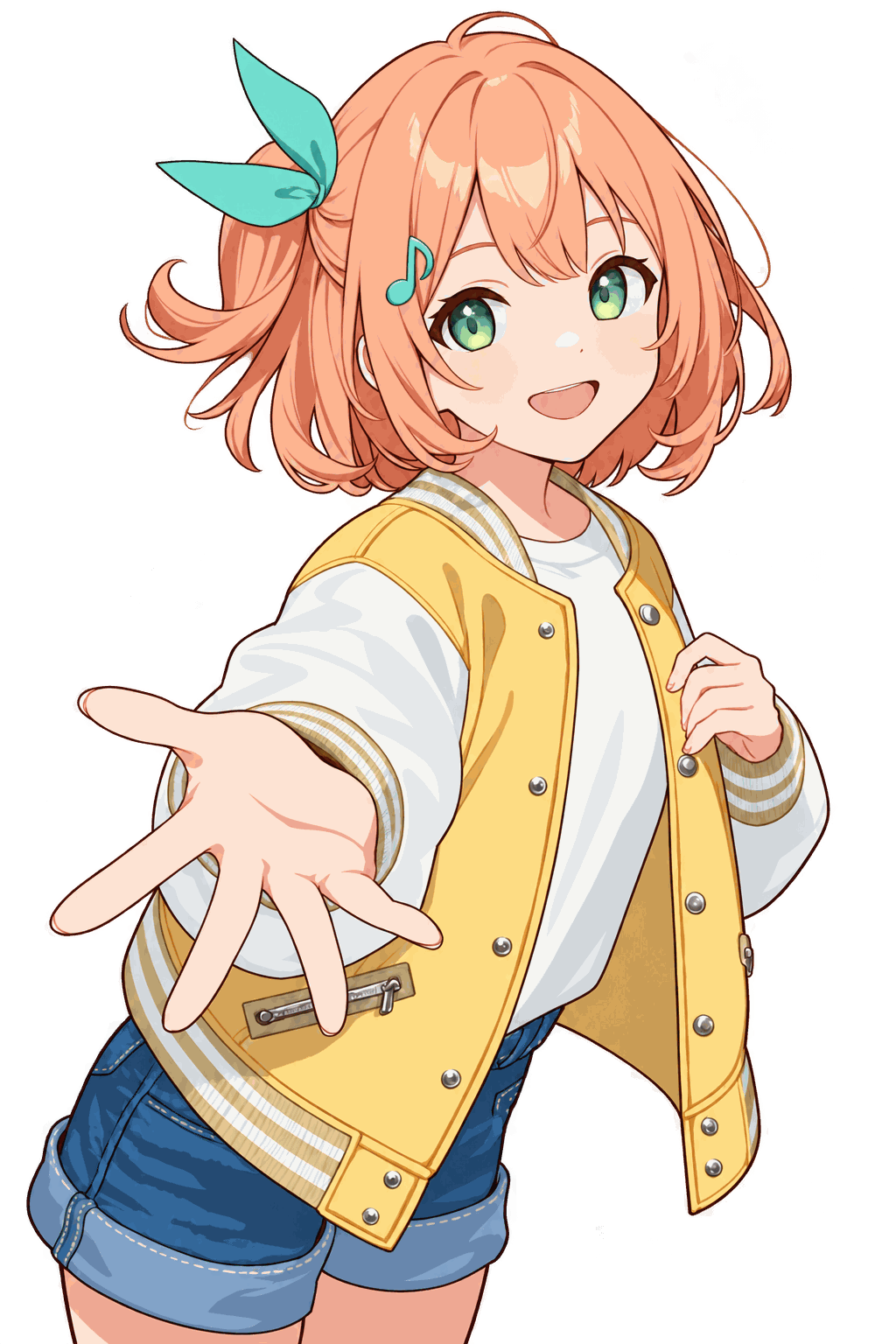 デニムショーパンのキャラクターが笑顔で迎えています
